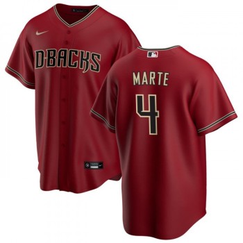 Men's Arizona Diamondbacks #4 Ketel Marte Red Cool Base Stitched Baseball Jersey Men's Arizona Diamondbacks #4 Ketel Marte Red Cool Base Stitched Baseball Jersey