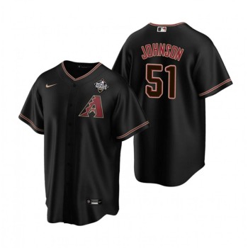 Men's Arizona Diamondbacks #51 Randy Johnson Black 2023 World Series Cool Base Stitched Baseball Jersey Men's Arizona Diamondbacks #51 Randy Johnson Black 2023 World Series Cool Base Stitched Baseball Jersey