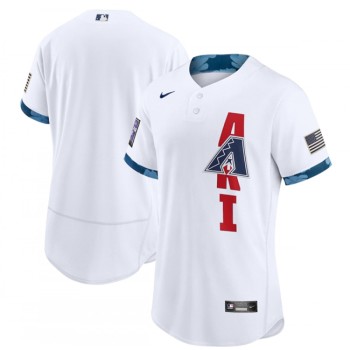 Men's Arizona Diamondbacks Blank 2021 White All-Star Flex Base Stitched MLB Jersey Men's Arizona Diamondbacks Blank 2021 White All-Star Flex Base Stitched MLB Jersey