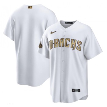 Men's Arizona Diamondbacks Blank 2022 All-Star White Cool Base Stitched Baseball Jersey Men's Arizona Diamondbacks Blank 2022 All-Star White Cool Base Stitched Baseball Jersey