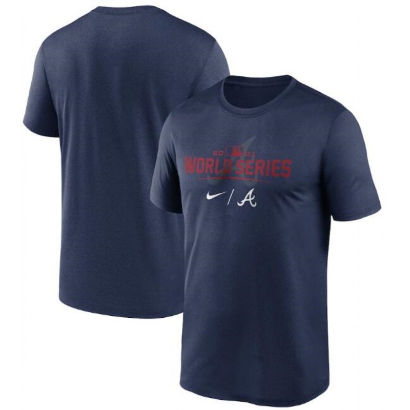 Men's Atlanta Braves 2021 Navy World Series Collection Dugout T-Shirt Men's Atlanta Braves 2021 Navy World Series Collection Dugout T-Shirt