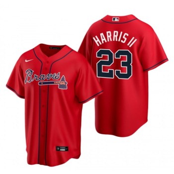 Men's Atlanta Braves #23 Michael Harris ii Red Cool Base Stitched Baseball Jersey Men's Atlanta Braves #23 Michael Harris ii Red Cool Base Stitched Baseball Jersey