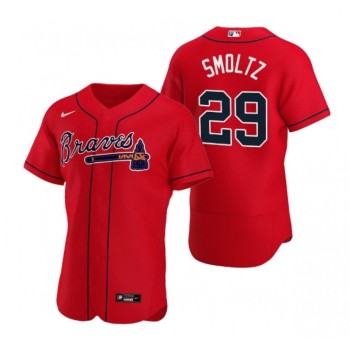 Men's Atlanta Braves #29 John Smoltz Red Flex Base Stitched MLB Jersey Men's Atlanta Braves #29 John Smoltz Red Flex Base Stitched MLB Jersey