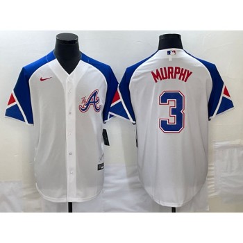 Men's Atlanta Braves #3 Dale Murphy White 2023 City Connect Cool Base Stitched Baseball Jersey Men's Atlanta Braves #3 Dale Murphy White 2023 City Connect Cool Base Stitched Baseball Jersey