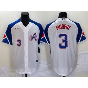 Men's Atlanta Braves #3 Dale Murphy White 2023 City Connect Cool Base With Patch Stitched Baseball Jersey Men's Atlanta Braves #3 Dale Murphy White 2023 City Connect Cool Base With Patch Stitched Baseball Jersey