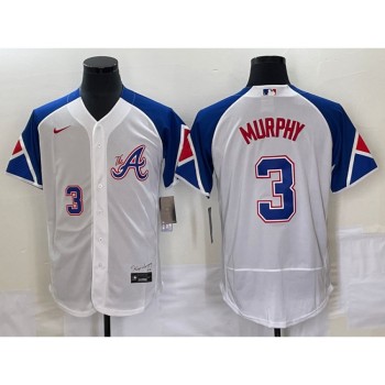 Men's Atlanta Braves #3 Dale Murphy White 2023 City Connect Flex Base Stitched Jersey Men's Atlanta Braves #3 Dale Murphy White 2023 City Connect Flex Base Stitched Jersey