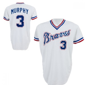 Men's Atlanta Braves #3 Dale Murphy White Stitched Baseball Jersey Men's Atlanta Braves #3 Dale Murphy White Stitched Baseball Jersey