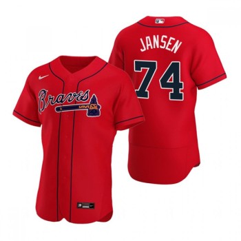 Men's Atlanta Braves #74 Kenley Jansen Red Flex Base Stitched Baseball Jersey Men's Atlanta Braves #74 Kenley Jansen Red Flex Base Stitched Baseball Jersey