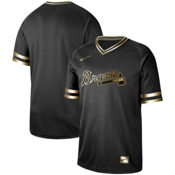 Men's Atlanta Braves Black Gold Stitched MLB Jersey Men's Atlanta Braves Black Gold Stitched MLB Jersey