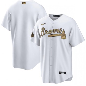 Men's Atlanta Braves Blank 2022 All-Star White Cool Base Stitched Baseball Jersey Men's Atlanta Braves Blank 2022 All-Star White Cool Base Stitched Baseball Jersey