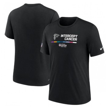 Men's Atlanta Falcons 2022 Black Crucial Catch Performance T-Shirt Men's Atlanta Falcons 2022 Black Crucial Catch Performance T-Shirt
