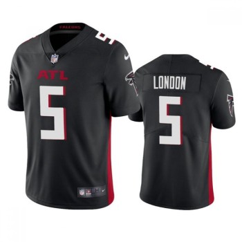 Men's Atlanta Falcons #5 Drake London Black NFL Draft Vapor Untouchable Limited Stitched Jersey Men's Atlanta Falcons #5 Drake London Black NFL Draft Vapor Untouchable Limited Stitched Jersey