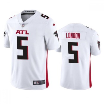 Men's Atlanta Falcons #5 Drake London White NFL Draft Vapor Untouchable Limited Stitched Jersey Men's Atlanta Falcons #5 Drake London White NFL Draft Vapor Untouchable Limited Stitched Jersey