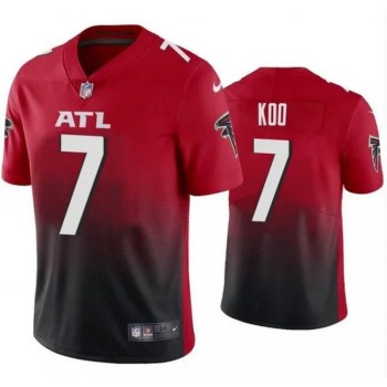 Men's Atlanta Falcons #7 Younghoe Koo Red/Black Vapor Untouchable Limited Stitched Jersey Men's Atlanta Falcons #7 Younghoe Koo Red/Black Vapor Untouchable Limited Stitched Jersey