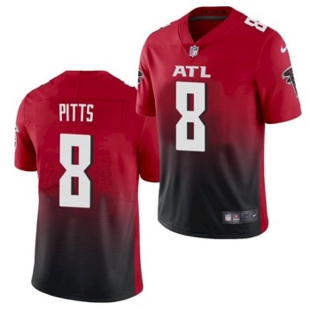 Men's Atlanta Falcons #8 Kyle Pitts 2021 NFL Draft Red And Black Vapor Untouchable Limited Stitched Jersey Men's Atlanta Falcons #8 Kyle Pitts 2021 NFL Draft Red And Black Vapor Untouchable Limited Stitched Jersey