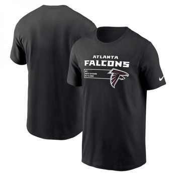 Men's Atlanta Falcons Black Division Essential T-Shirt Men's Atlanta Falcons Black Division Essential T-Shirt