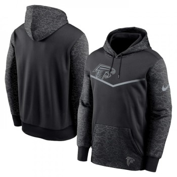 Men's Atlanta Falcons Black Reflective Therma Hoodie Men's Atlanta Falcons Black Reflective Therma Hoodie