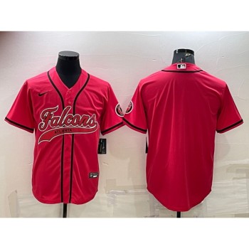 Men's Atlanta Falcons Blank Red With Patch Cool Base Stitched Baseball Jersey Men's Atlanta Falcons Blank Red With Patch Cool Base Stitched Baseball Jersey