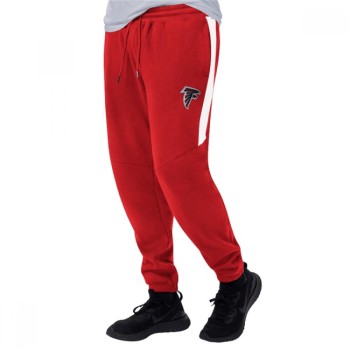 Men's Atlanta Falcons Starter Red/White Goal Post Fleece Pants Men's Atlanta Falcons Starter Red/White Goal Post Fleece Pants