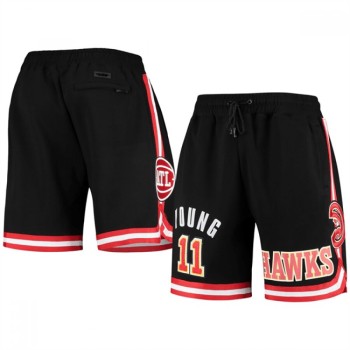 Men's Atlanta Hawks #11 Trae Young Black Shorts Men's Atlanta Hawks #11 Trae Young Black Shorts