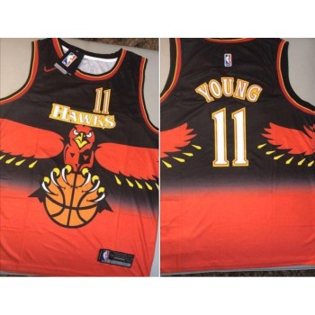Men's Atlanta Hawks #11 Trae Young Red Throwback Stitched Jersey Men's Atlanta Hawks #11 Trae Young Red Throwback Stitched Jersey