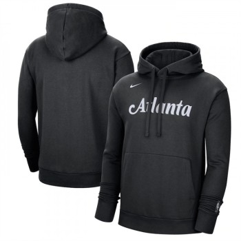Men's Atlanta Hawks Black 2022/23 City Edition Essential Pullover Hoodie Men's Atlanta Hawks Black 2022/23 City Edition Essential Pullover Hoodie