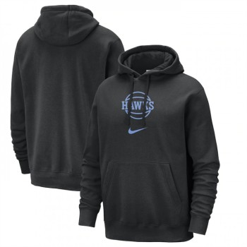 Men's Atlanta Hawks Black 2023/24 City Edition Essential Club Pullover Hoodie Men's Atlanta Hawks Black 2023/24 City Edition Essential Club Pullover Hoodie