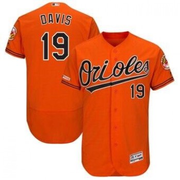 Men's Baltimore Orioles #19 Chris Davis Orange Flex Base Stitched MLB Jersey Men's Baltimore Orioles #19 Chris Davis Orange Flex Base Stitched MLB Jersey