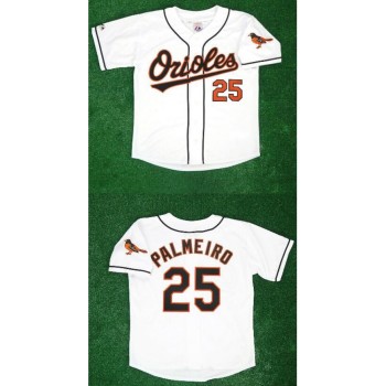 Men's Baltimore Orioles #25 Rafael Palmeiro 1995 White Home Cool Base Stitched Jersey Men's Baltimore Orioles #25 Rafael Palmeiro 1995 White Home Cool Base Stitched Jersey