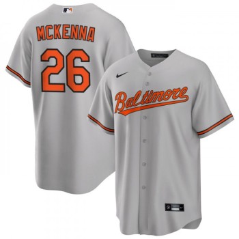 Men's Baltimore Orioles #26 Ryan McKenna Grey Cool Base Stitched Jersey Men's Baltimore Orioles #26 Ryan McKenna Grey Cool Base Stitched Jersey