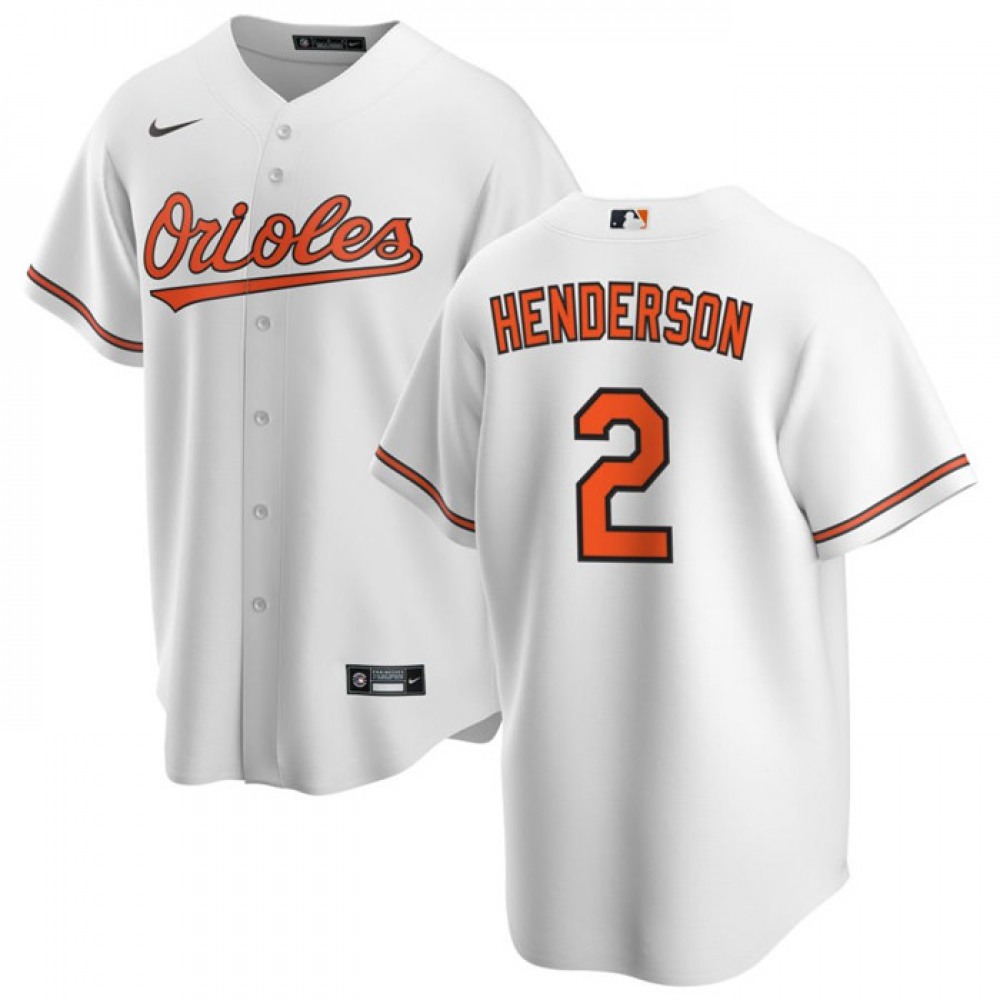 Youth Baltimore Orioles #2 Gunnar Henderson White Cool Base Stitched Jersey