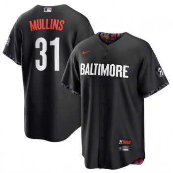 Men's Baltimore Orioles #31 Cedric Mullins Black 2023 City Connect Cool Base Stitched Baseball Jersey Men's Baltimore Orioles #31 Cedric Mullins Black 2023 City Connect Cool Base Stitched Baseball Jersey