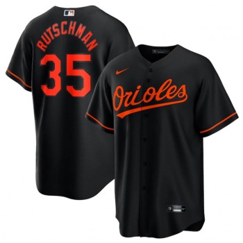 Men's Baltimore Orioles #35 Adley Rutschman Black Cool Base Stitched Jersey Men's Baltimore Orioles #35 Adley Rutschman Black Cool Base Stitched Jersey