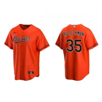 Men's Baltimore Orioles #35 Adley Rutschman Orange Cool Base Stitched Jersey Men's Baltimore Orioles #35 Adley Rutschman Orange Cool Base Stitched Jersey