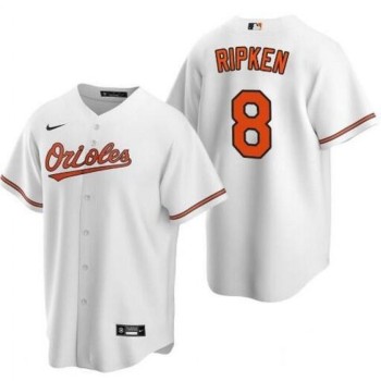 Men's Baltimore Orioles #8 Cal Ripken Jr. White Cool Base Stitched Jersey Men's Baltimore Orioles #8 Cal Ripken Jr. White Cool Base Stitched Jersey