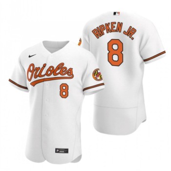 Men's Baltimore Orioles #8 Cal Ripken Jr. White Flex Base Stitched Jersey Men's Baltimore Orioles #8 Cal Ripken Jr. White Flex Base Stitched Jersey