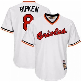 Men's Baltimore Orioles #8 Cal Ripken Jr. White Stitched Jersey Men's Baltimore Orioles #8 Cal Ripken Jr. White Stitched Jersey