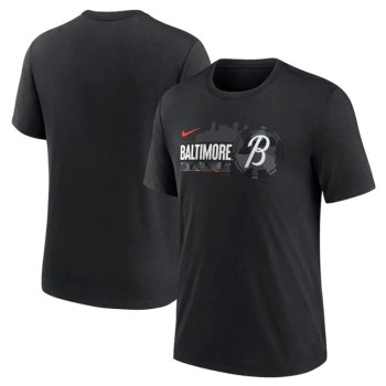 Men's Baltimore Orioles Black 2023 City Connect Tri-Blend T-Shirt Men's Baltimore Orioles Black 2023 City Connect Tri-Blend T-Shirt
