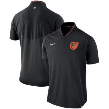 Men's Baltimore Orioles Black Authentic Collection Elite Performance Polo Men's Baltimore Orioles Black Authentic Collection Elite Performance Polo