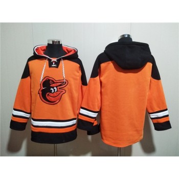 Men's Baltimore Orioles Blank Orange Ageless Must-Have Lace-Up Pullover Hoodie Men's Baltimore Orioles Blank Orange Ageless Must-Have Lace-Up Pullover Hoodie