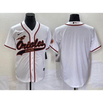 Men's Baltimore Orioles Blank White Cool Base Stitched Jersey Men's Baltimore Orioles Blank White Cool Base Stitched Jersey