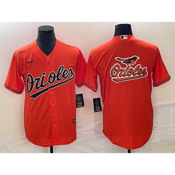 Men's Baltimore Orioles Orange Team Big Logo Cool Base Stitched Jersey Men's Baltimore Orioles Orange Team Big Logo Cool Base Stitched Jersey