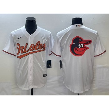 Men's Baltimore Orioles White Team Big Logo Cool Base Stitched Jersey Men's Baltimore Orioles White Team Big Logo Cool Base Stitched Jersey