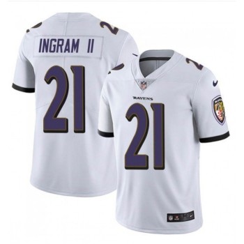 Men's Baltimore Ravens #21 Mark Ingram II White Vapor Untouchable Stitched NFL Jersey Men's Baltimore Ravens #21 Mark Ingram II White Vapor Untouchable Stitched NFL Jersey