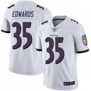 Men's Baltimore Ravens #35 Gus Edwards White Vapor Untouchable Limited Jersey Men's Baltimore Ravens #35 Gus Edwards White Vapor Untouchable Limited Jersey