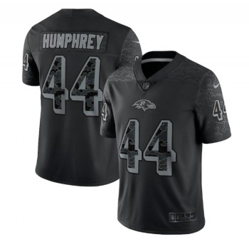 Men's Baltimore Ravens #44 Marlon Humphrey Black Reflective Limited Stitched Football Jersey Men's Baltimore Ravens #44 Marlon Humphrey Black Reflective Limited Stitched Football Jersey