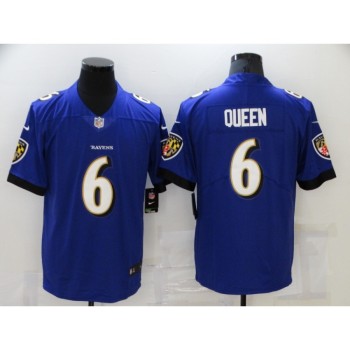 Men's Baltimore Ravens #6 Patrick Queen Purple Vapor Untouchable Limited Stitched Jersey Men's Baltimore Ravens #6 Patrick Queen Purple Vapor Untouchable Limited Stitched Jersey