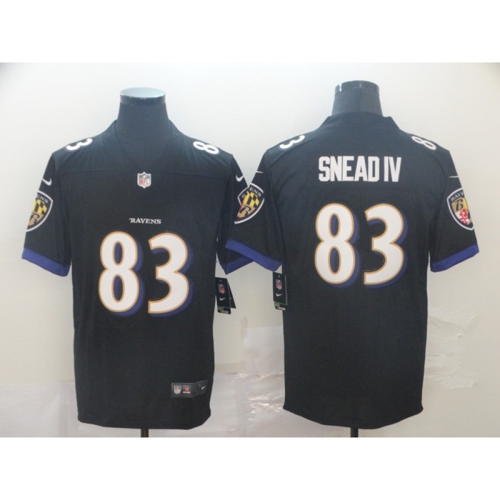 Men's Baltimore Ravens #83 Willie Snead IV Black Vapor Untouchable NFL Jersey