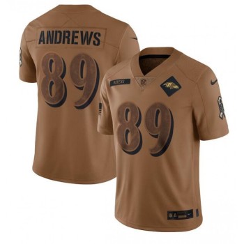 Men's Baltimore Ravens #89 Mark Andrews 2023 Brown Salute To Service Limited Stitched Football Jersey Men's Baltimore Ravens #89 Mark Andrews 2023 Brown Salute To Service Limited Stitched Football Jersey