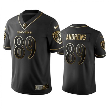 Men's Baltimore Ravens #89 Mark Andrews Black 2019 Golden Edition Limited Stitched NFL Jersey Men's Baltimore Ravens #89 Mark Andrews Black 2019 Golden Edition Limited Stitched NFL Jersey